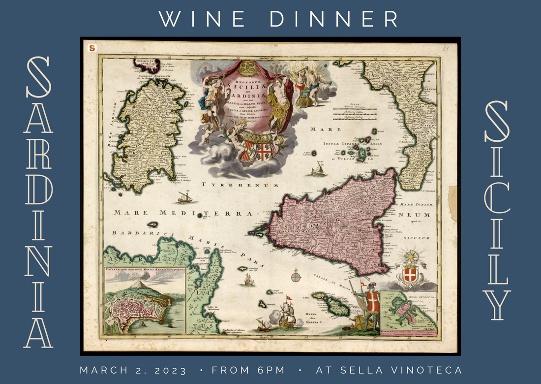 Wine Dinner 2 March - Islands of Italy